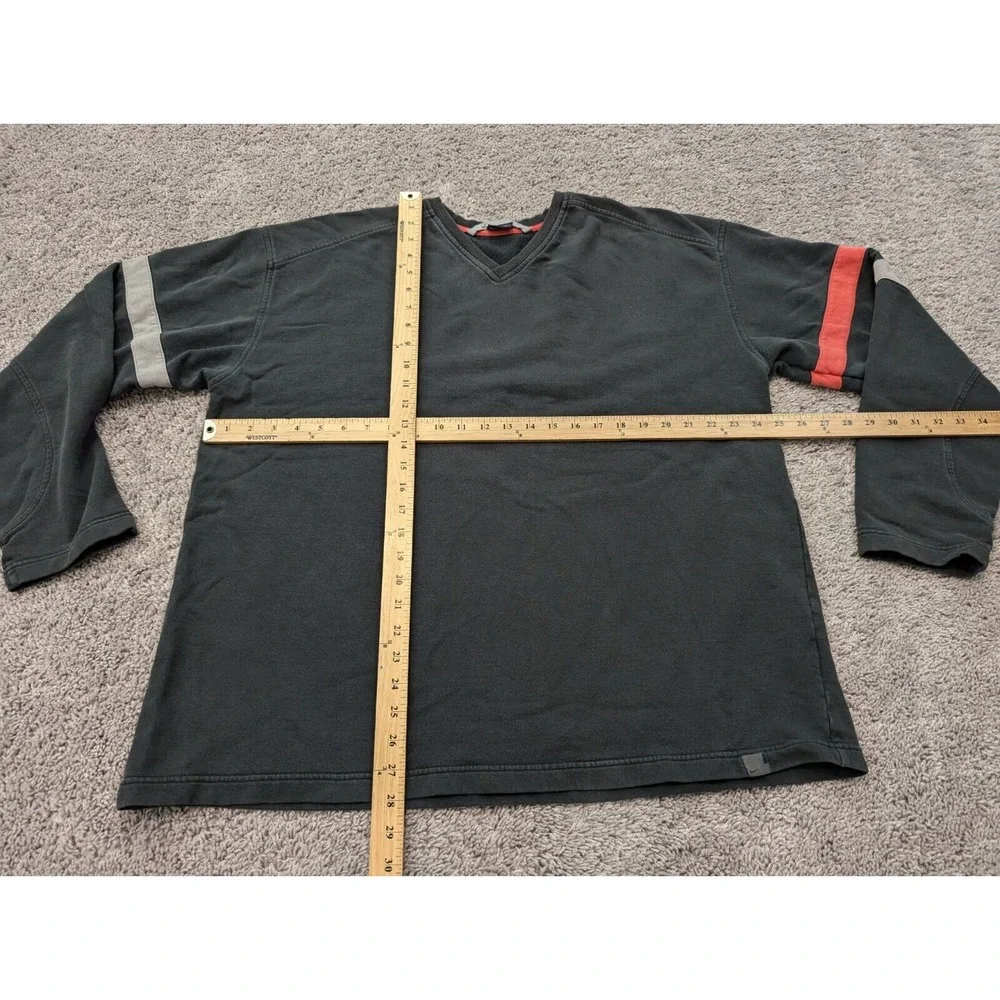 Vintage Nike Pullover Mens‎ XXL Sweater Black V-Neck Long Sleeve